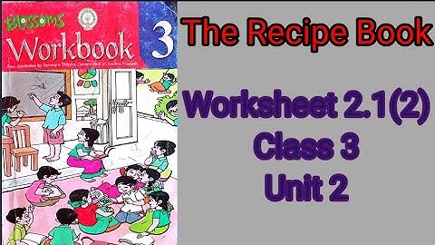 Worksheet 2.1 (II) Class 3 Unit 2 The Recipe Book