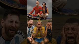 Aladdin Saves Ronaldo from Messi, Neymar & Mbappé’s Evil Plan 😱 ||#ronaldo #messi #aishorts #aladdin