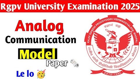 Analog communications model paper 🗞️ le lo 🥳 | Rgpv EC-4th semester exam 2025