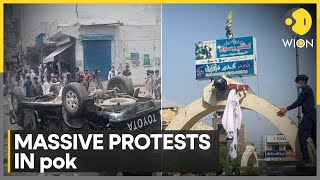 Pakistan: Massive protests in Pakistan Occupied Kashmir PoK | Protester-police clashes turn ugly
