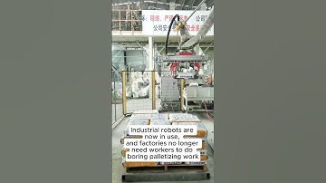 Industrial robots are now in use, and factories no longer need workers to do boring palletizing work