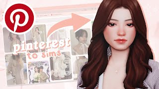 create a sim but only using the first thing i see on pinterest + cc links ♡ the sims 4