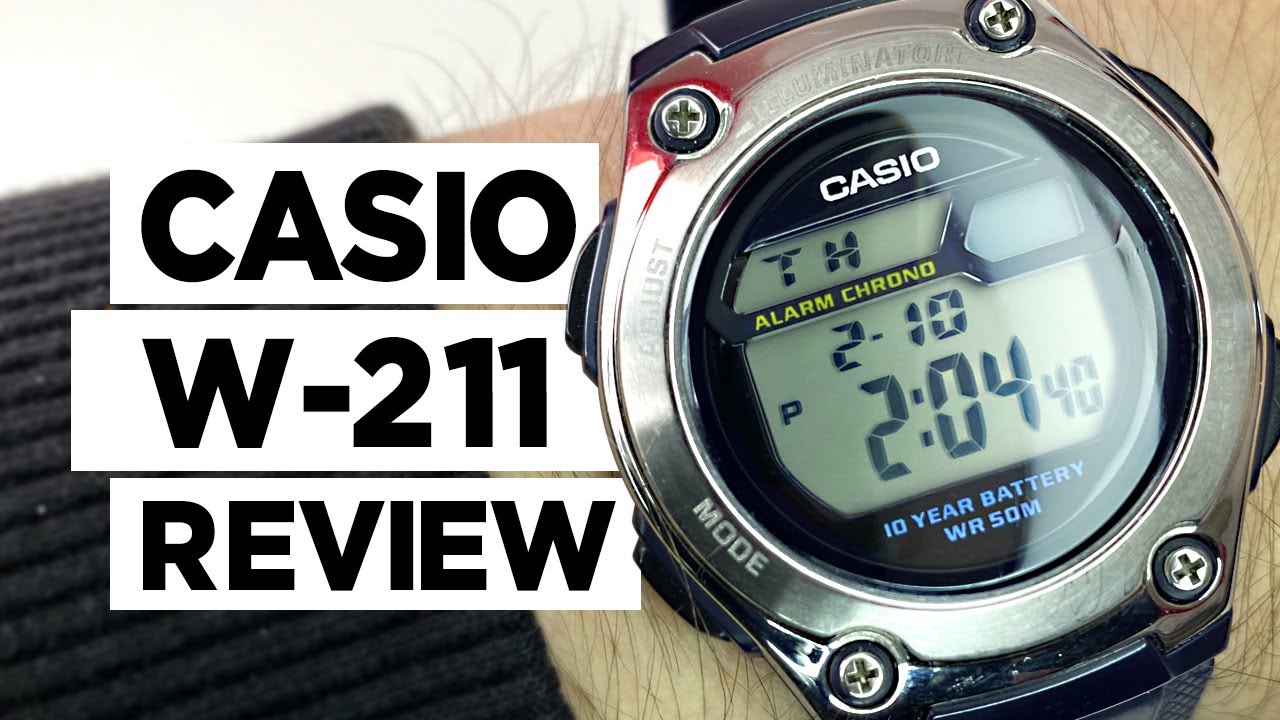 CASIO W-211 Digital Watch Review (Module 3091) - A Casio that deceptively  surprisingly small! 