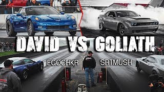 SrtMush's Dodge Demon vs Heads Cam Nitrous C6 Z06