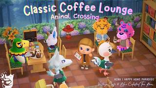 Classic Coffee Lounge☕| Vintage Cafe & Blue Celestial Tea Room✨| ACNH Lofi Jazz for Focus & Relax