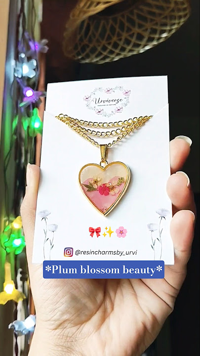 Plum blossom resin jewellery ✨🌸#resinart #resinjewelry #diy