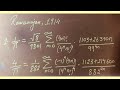 Ramanujan’s Pi Formulae, 1914 :: Chudnovsky Brothers’ Pi Formula , 1988