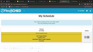 Schoology  ' dars jadvali'
