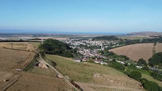 Braunton North Devon Drone Footage | 4K Aerial Over Fields & Coastal Village | Stock Video