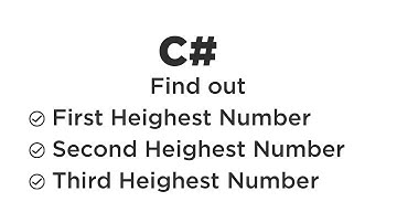 How to find First, Second & Third Highest Number In Array in C#