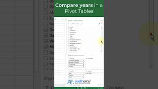 Compare dates year on year in an Excel Pivot Tables