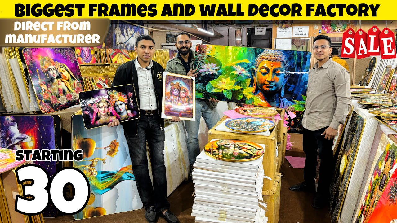 Biggest Photo Frames and Wall Paintings Factory Of Delhi | Starting Only 30 #wallpainting #homedecor