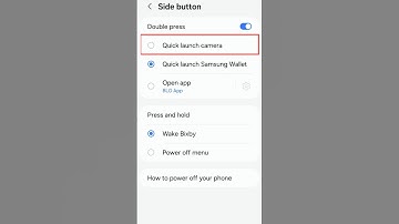 How To Enable Side Button Quick Launch Camera Shortcut on Samsung #shorts