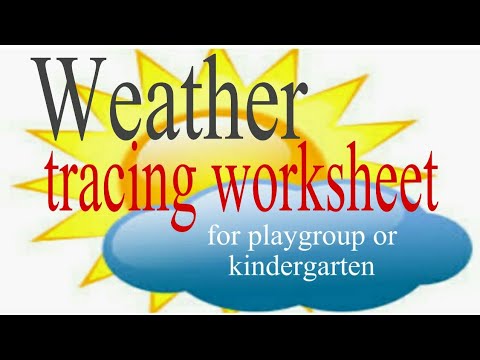 tracing worksheet weather tracing worksheet for playgroup or kindergarten daily practice worksheet youtube