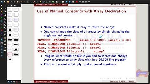 Computational Physics -- FORTRAN 90/95 Arrays -- intriduction-- MSc., SASTRA |Lecture-11|