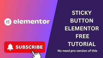 sticky button elementor (free version)  / floating button free design