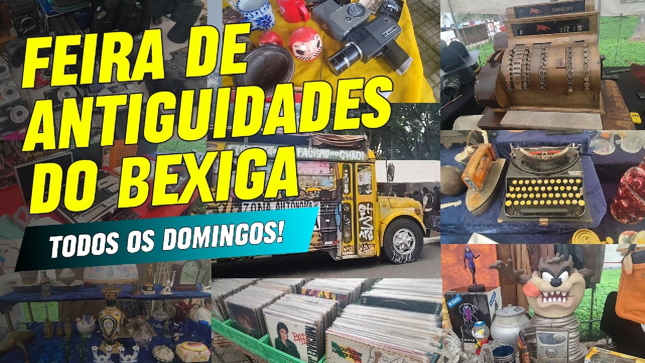 Um passeio na FEIRA DE ANTIGUIDADES DO BEXIGA | Um MUSEU a CÉU ABERTO com + de 200 BARRACAS!