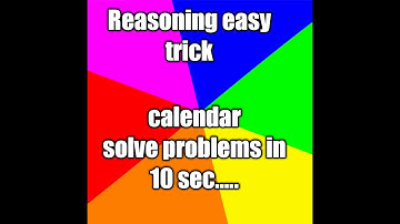 how to solve calendar problems in aptitude
