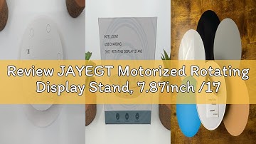 Review JAYEGT Motorized Rotating Display Stand, 7.87inch /17.6lbs Load, 360 Degree Electric Rotating