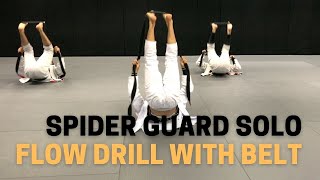 Spider Guard Solo Flow Drill With Belt | Cobrinha BJJ