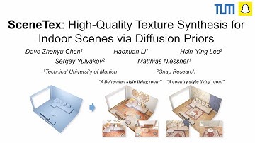 SceneTex: High-Quality Texture Synthesis for Indoor Scenes via Diffusion Priors