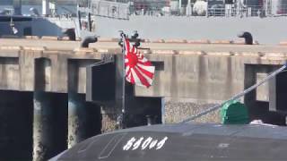 最新鋭潜水艦『おうりゅう』呉基地寄港中【4K撮影】
