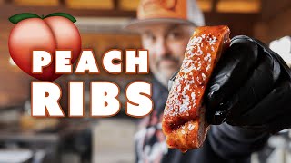 Peachy Perfect Ribs On A Pellet Grill