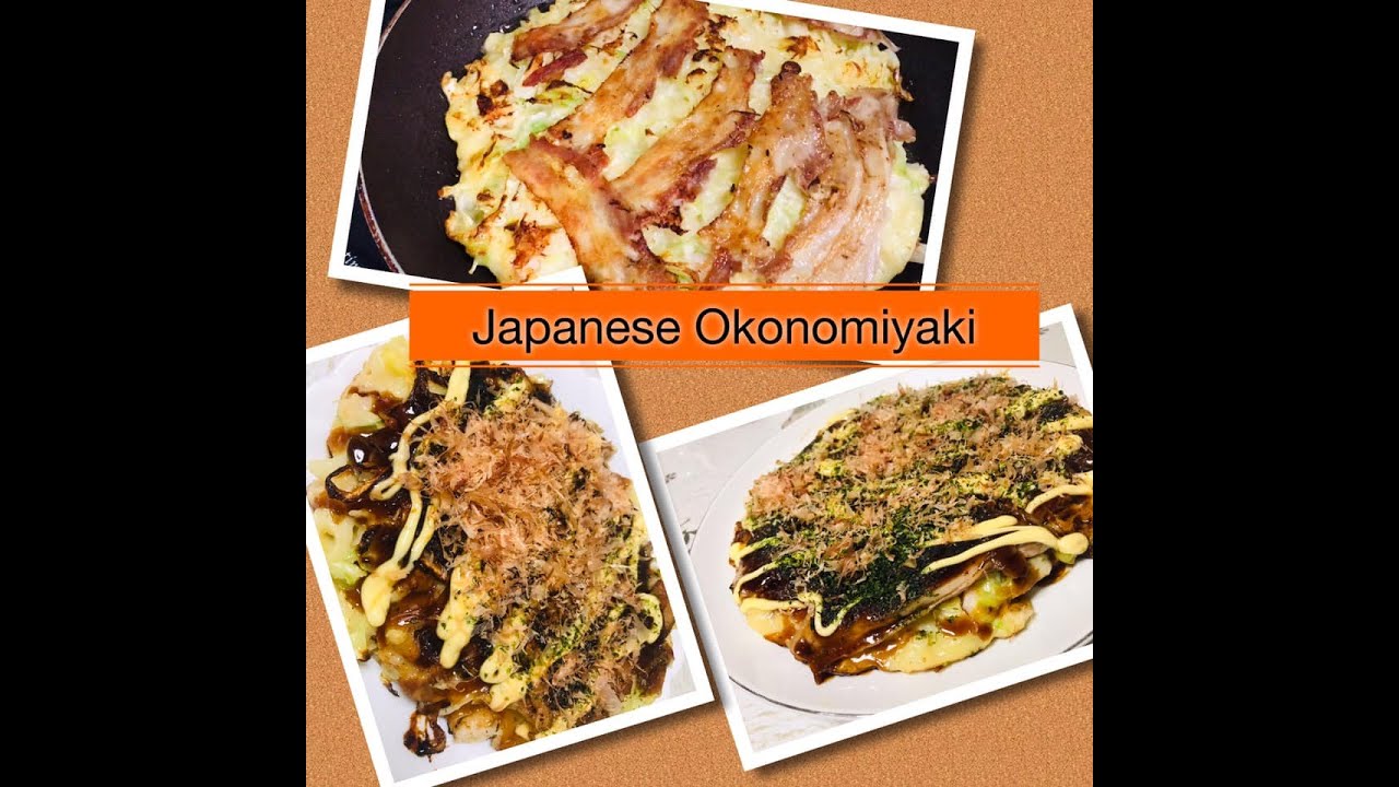 OKONOMIYAKI/JAPANESE COOKING(my own version) - YouTube