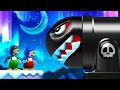 New Super Mario Bros U Co-Op Walkthrough - World 4 - Frosted Glacier (2 Player)