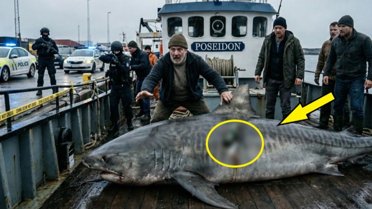 Они поймали акулу, в которой было ЭТО! Когда они вытащили предмет, полиция оцепила весь порт!