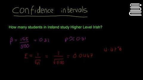 Leaving Cert Maths - Statistics 28 - Confidence Intervals