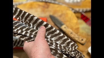 Making a feather arrow fletching - Vario feather clipper