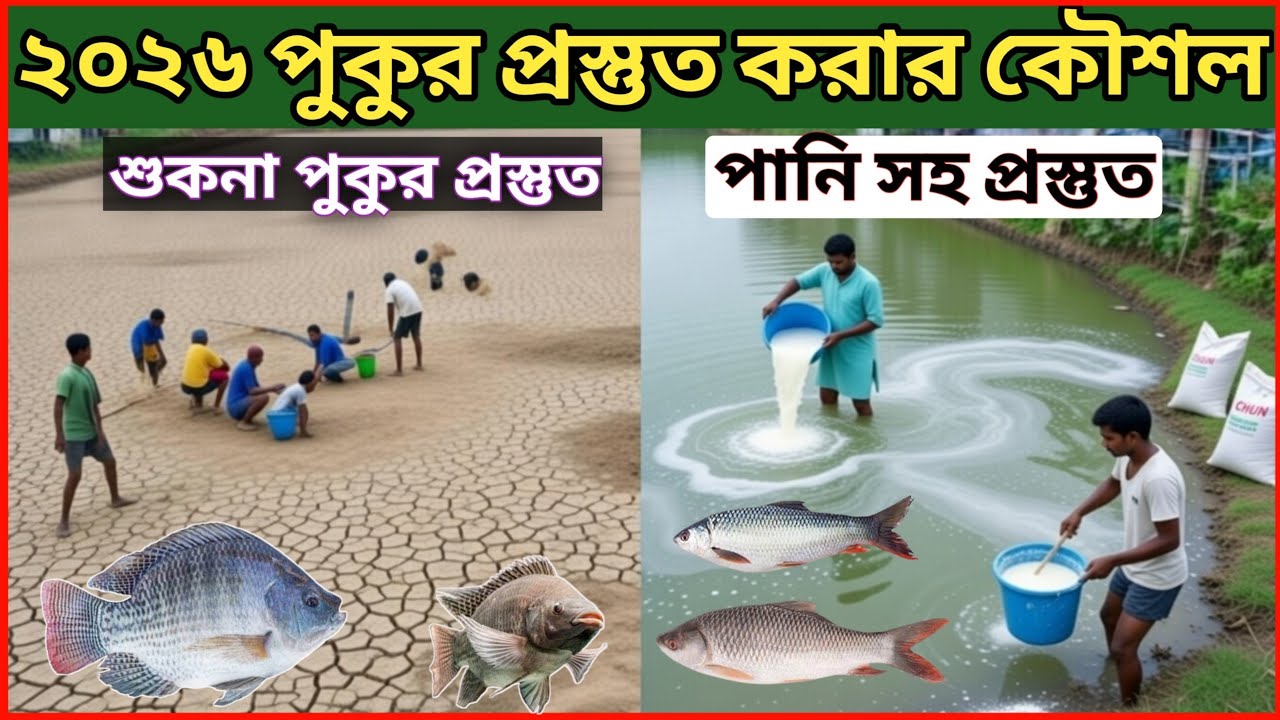 আদর্শ পুকুর প্রস্তুতির সঠিক নিয়ম ও পদ্ধতি | পুকুর কিভাবে প্রস্তুত করবেন। মধুপুর এগ্রো। 
