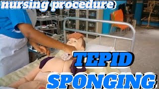 HOW TO PERFORM TEPID SPONGING#nursing #health #procedurevideo