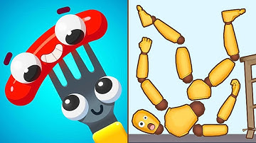 Fork N Sausage vs Ragdoll Break — All Levels Gameplay iOS, Android