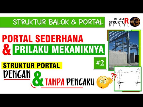 Prilaku Mekanik Portal Sederhana | Portal Dengan & Tanpa Pengaku | Analisa Struktur Balok Portal