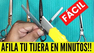 Olla de crack Inmigración Dormido ✂️como AFILAR TIJERAS FÁCIL 2023 y RÁPIDO▶️AMOLAR tijeras en 5 minutos  (TRUCOS) #deivysbarber - YouTube