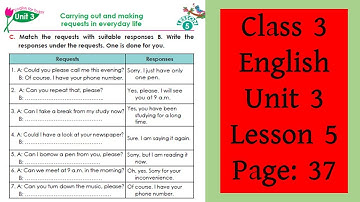 Class 3, English, 37 page, Unit 3, Lesson 5