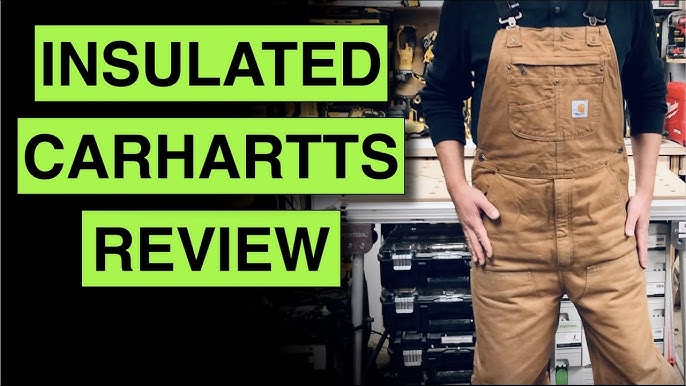 Carhartt Quilt-Lined Washed Duck Bib Overalls for Men