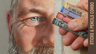 How to Mix SKIN TONES using PASTEL Sticks &amp; Pencils | Portrait Study... Narrated Tutorial.