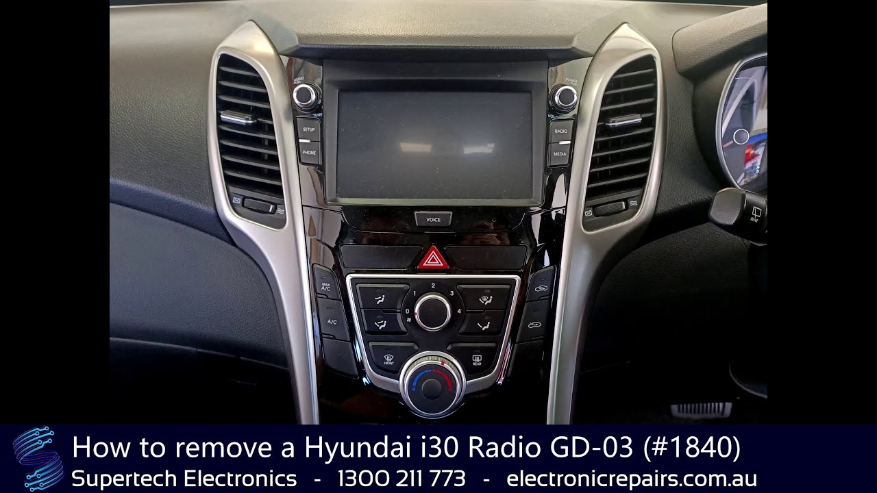 How to remove a Hyundai i30 Radio GD03 (1840) YouTube