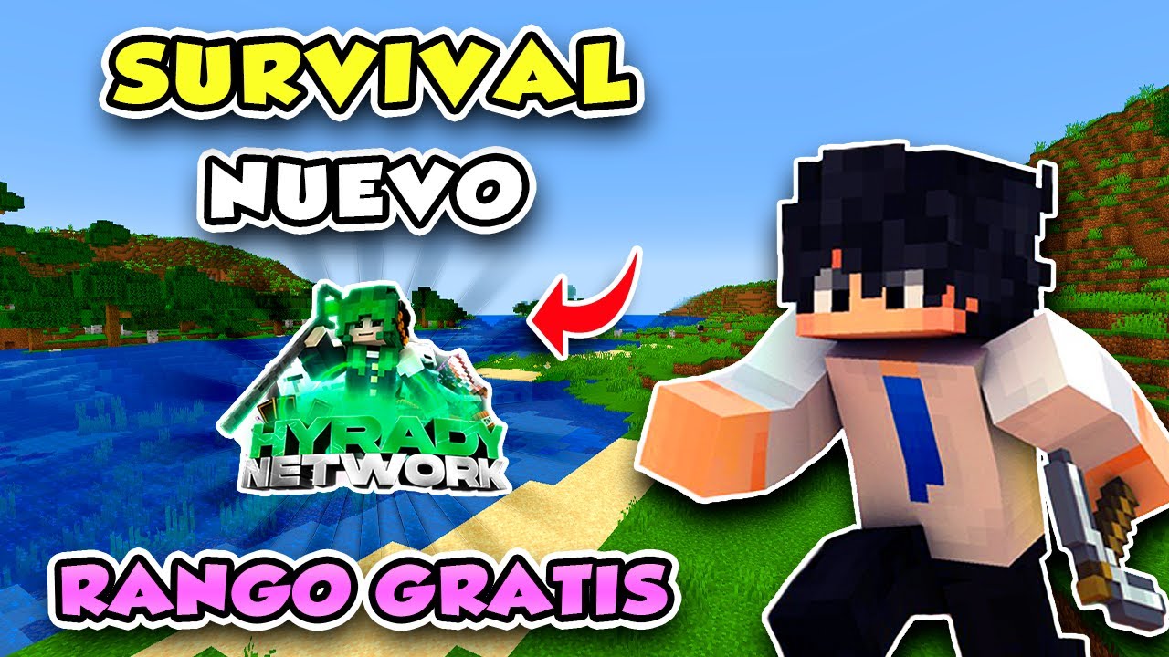 Nuevo server survival rango vip gratis minas enchants custom java y