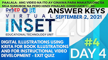 VINSET 2.0 DAY 4 ANSWER KEY Digital Illustrations using Krita for book illustrations and for instruc