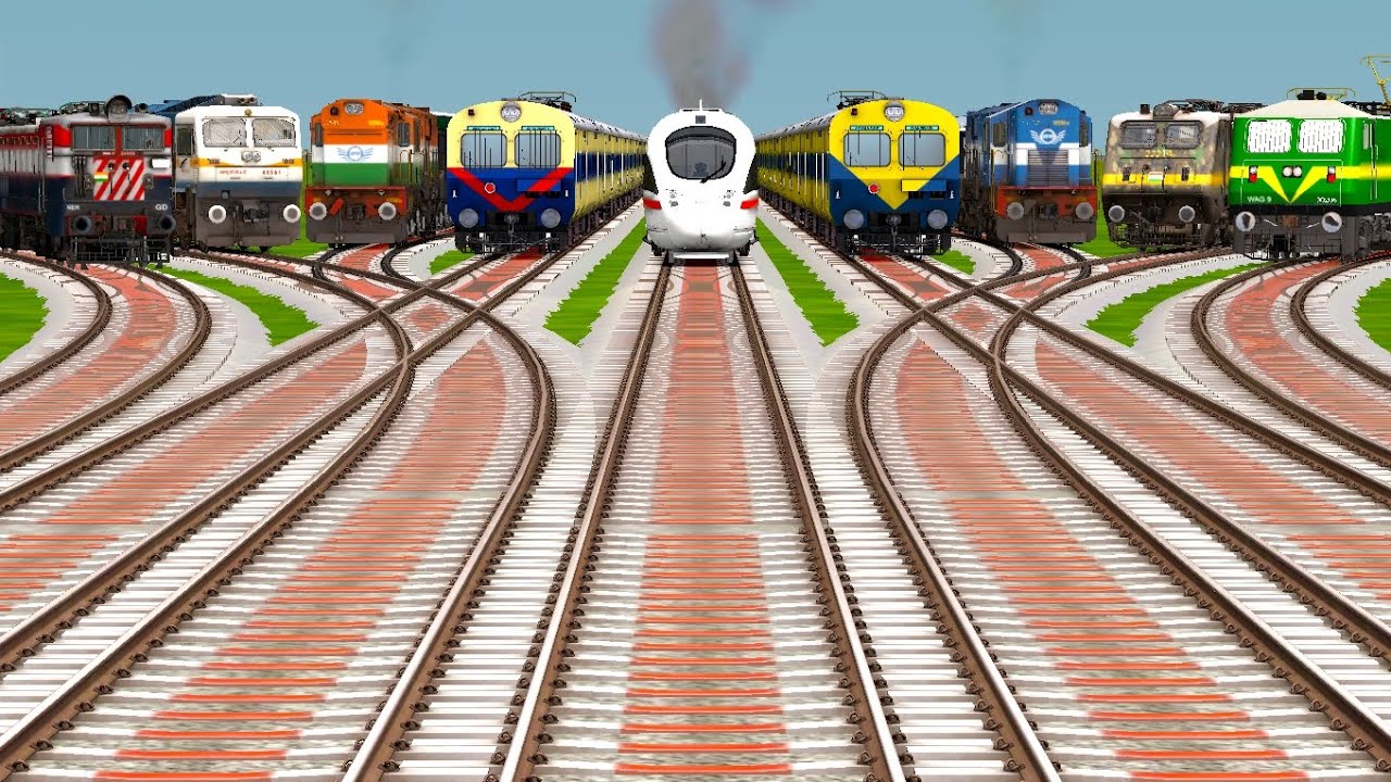 Extreme Train Crossings! 9+ Trains on Bumpy Railroad Tracks | train ...