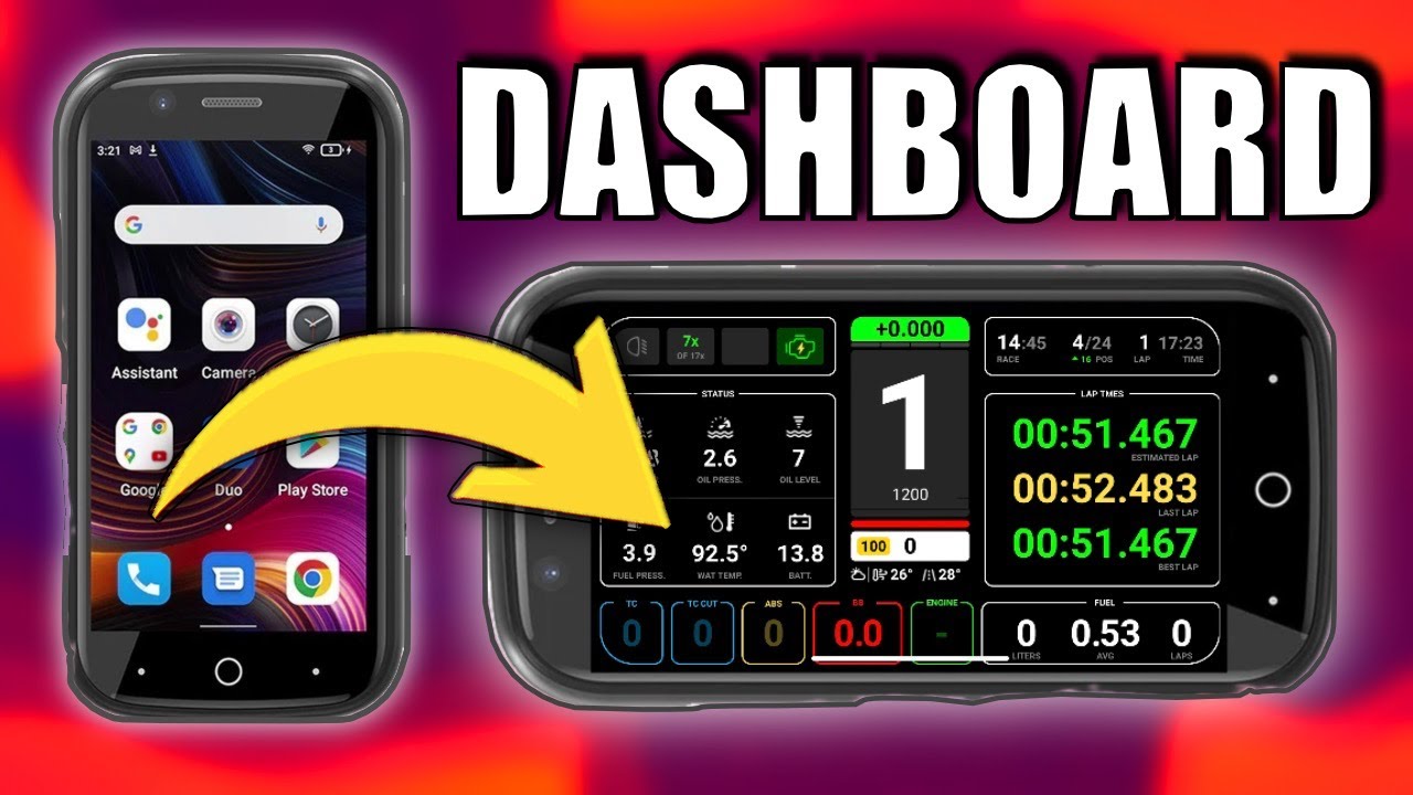 CONVIERTE tu viejo teléfono en un DASHBOARD para SimRacing - YouTube