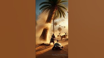 The camel saves the date palm tree from drying up by seeing water 😭 #ai #tree #plants #water