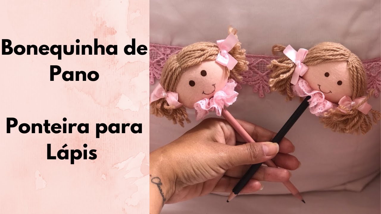 BONEQUINHA DE PANO PONTEIRA DE LÁPIS.