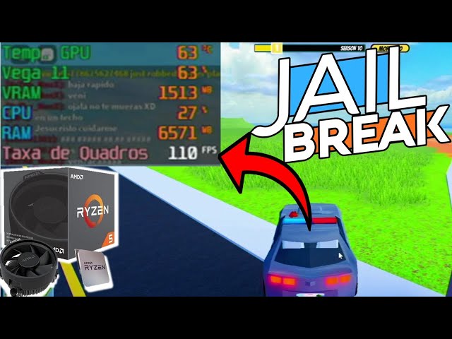 Roblox Jailbreak - Ryzen 5 3400g 16GB Ram = 100 FPS 