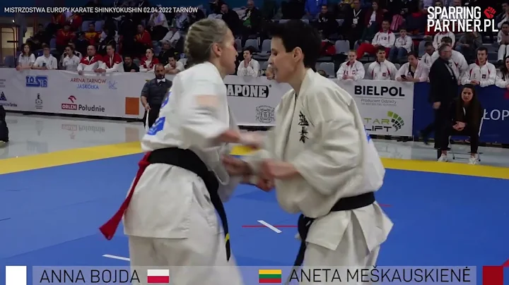 Anna Bojda vs Aneta Meskauskiene Women 55-65kg European Karate Shinkyokushin Championship 2022