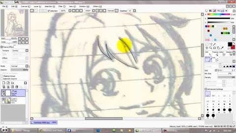 Paint Tool SAI Tutorial for mouse users Part 1 - Lineart